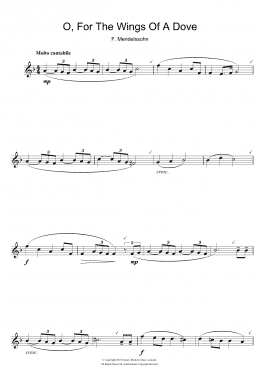 page one of O For The Wings Of A Dove (Flute Solo)