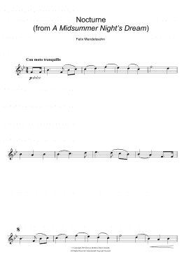 page one of Nocturne (from A Midsummer Night's Dream) (Alto Sax Solo)