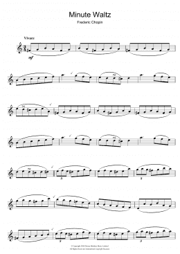 page one of Minute Waltz in D flat major Op. 64 No. 1 (Alto Sax Solo)