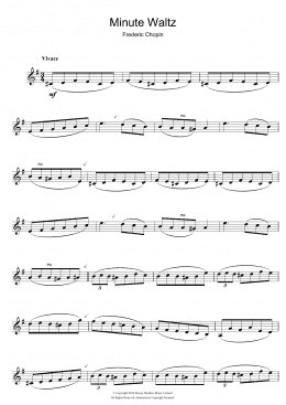 page one of Minute Waltz in D flat major Op. 64 No. 1 (Clarinet Solo)