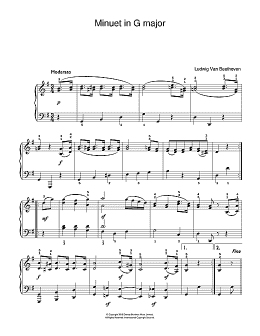 page one of Minuet In G (Easy Piano)