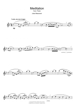 page one of Meditation (from Thais) (Flute Solo)