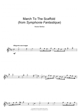 page one of Symphonie Fantastique (4th Movement: March To The Scaffold) (Alto Sax Solo)