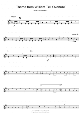 page one of William Tell Overture (Finale) (Flute Solo)