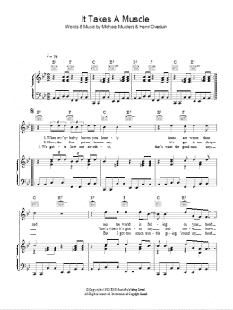 page one of It Takes A Muscle (Piano, Vocal & Guitar Chords)