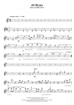 page one of All Blues (Flute Solo)