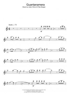 page one of Guantanamera (Flute Solo)
