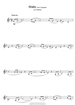 page one of Waltz (from Coppelia) (Clarinet Solo)