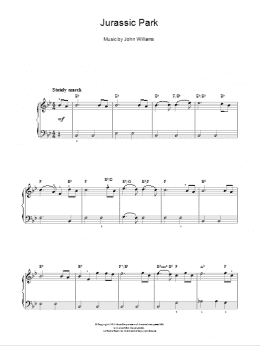 page one of Jurassic Park (Theme) (Easy Piano)