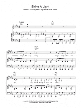 page one of Shine A Light (Piano, Vocal & Guitar Chords)