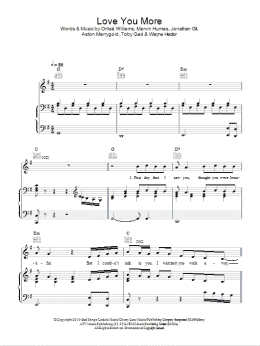 page one of Love You More (Piano, Vocal & Guitar Chords)