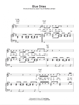 page one of Blue Skies (Piano, Vocal & Guitar Chords)
