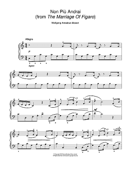page one of Non Più Andrai (from The Marriage Of Figaro) (Easy Piano)