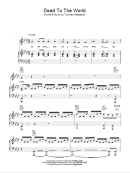 page one of Dead To The World (Piano, Vocal & Guitar Chords)