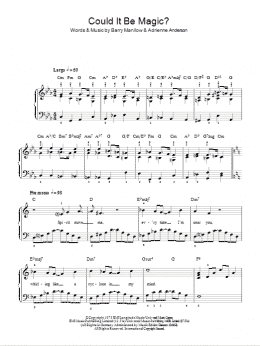 page one of Could It Be Magic (Easy Piano)