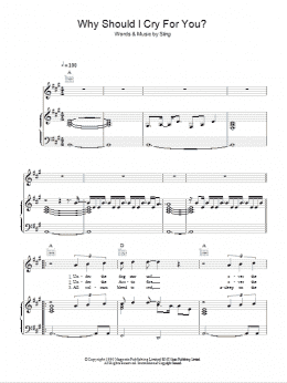 page one of Why Should I Cry For You? (Piano, Vocal & Guitar Chords)