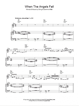 page one of When The Angels Fall (Piano, Vocal & Guitar Chords)