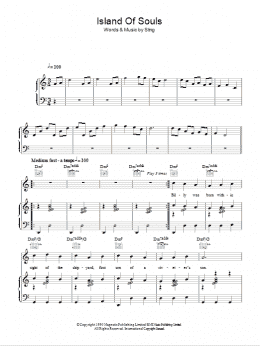 page one of Island Of Souls (Piano, Vocal & Guitar Chords)