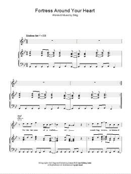 page one of Fortress Around Your Heart (Piano, Vocal & Guitar Chords)