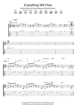 page one of Everything Will Flow (Guitar Tab)