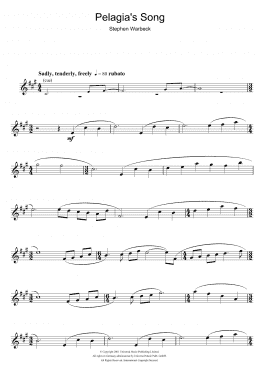 page one of Pelagia's Song (from Captain Corelli's Mandolin) (Alto Sax Solo)
