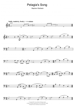 page one of Pelagia's Song (from Captain Corelli's Mandolin) (Cello Solo)