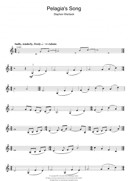 page one of Pelagia's Song (from Captain Corelli's Mandolin) (Violin Solo)