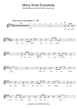 page one of Merry Xmas Everybody (Clarinet Solo)