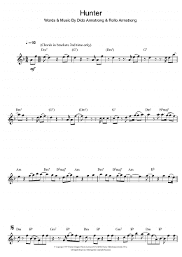 page one of Hunter (Flute Solo)