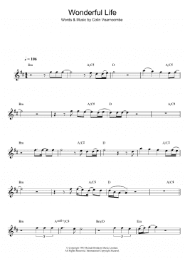 page one of Wonderful Life (Alto Sax Solo)