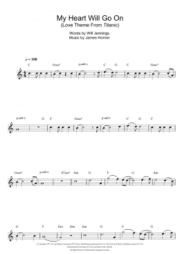 page one of My Heart Will Go On (Love Theme from Titanic) (Flute Solo)
