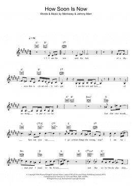 page one of How Soon Is Now? (Lead Sheet / Fake Book)