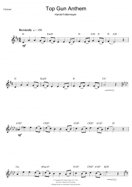page one of Top Gun (Anthem) (Clarinet Solo)