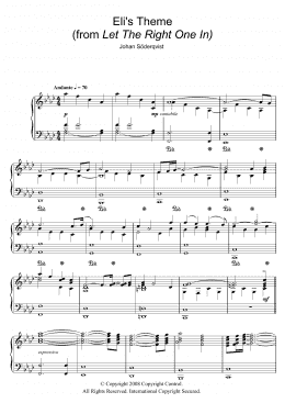 page one of Eli's Theme (from Let The Right One In) (Piano Solo)
