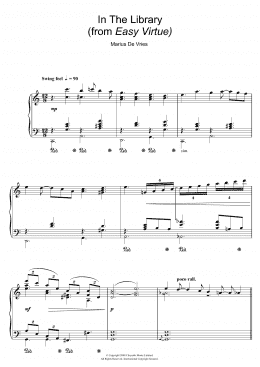 page one of In The Library (from Easy Virtue) (Piano Solo)
