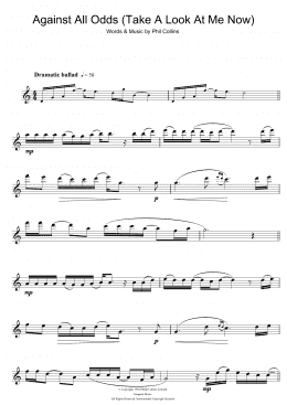 page one of Against All Odds (Take A Look At Me Now) (Flute Solo)