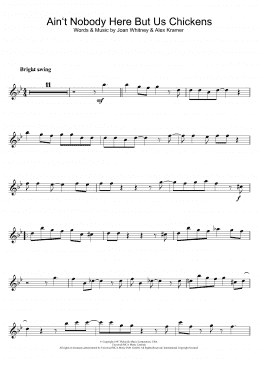 page one of Ain't Nobody Here But Us Chickens (Alto Sax Solo)