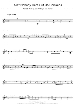 page one of Ain't Nobody Here But Us Chickens (Clarinet Solo)