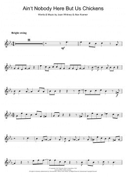 page one of Ain't Nobody Here But Us Chickens (Trumpet Solo)