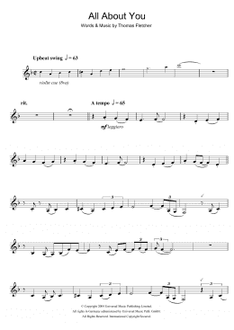 page one of All About You (Clarinet Solo)