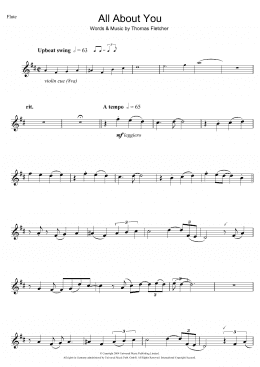 page one of All About You (Flute Solo)