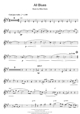 page one of All Blues (Tenor Sax Solo)