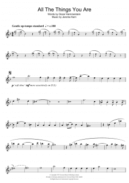 page one of All The Things You Are (Alto Sax Solo)