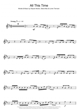 page one of All This Time (Alto Sax Solo)