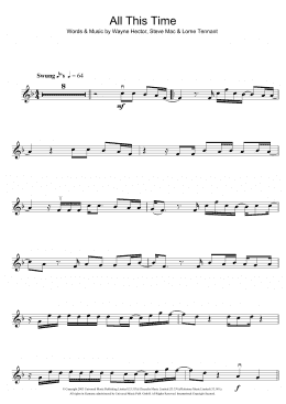 page one of All This Time (Violin Solo)
