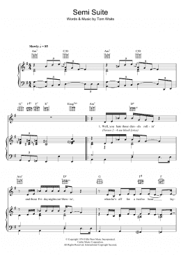 page one of Semi Suite (Piano, Vocal & Guitar Chords)