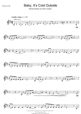 page one of Baby, It's Cold Outside (Clarinet Solo)