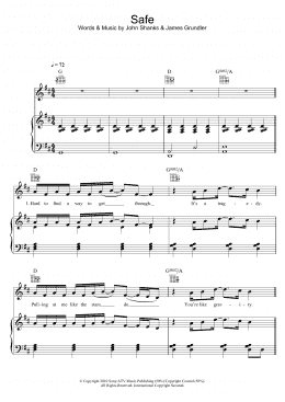 page one of Safe (Piano, Vocal & Guitar Chords)