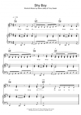 page one of Shy Boy (Piano, Vocal & Guitar Chords)