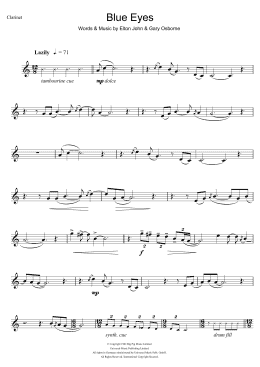 page one of Blue Eyes (Clarinet Solo)